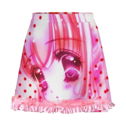 ki00bi00 - Double Layer Polka Dot Lace Skirt skirt ki00bi00