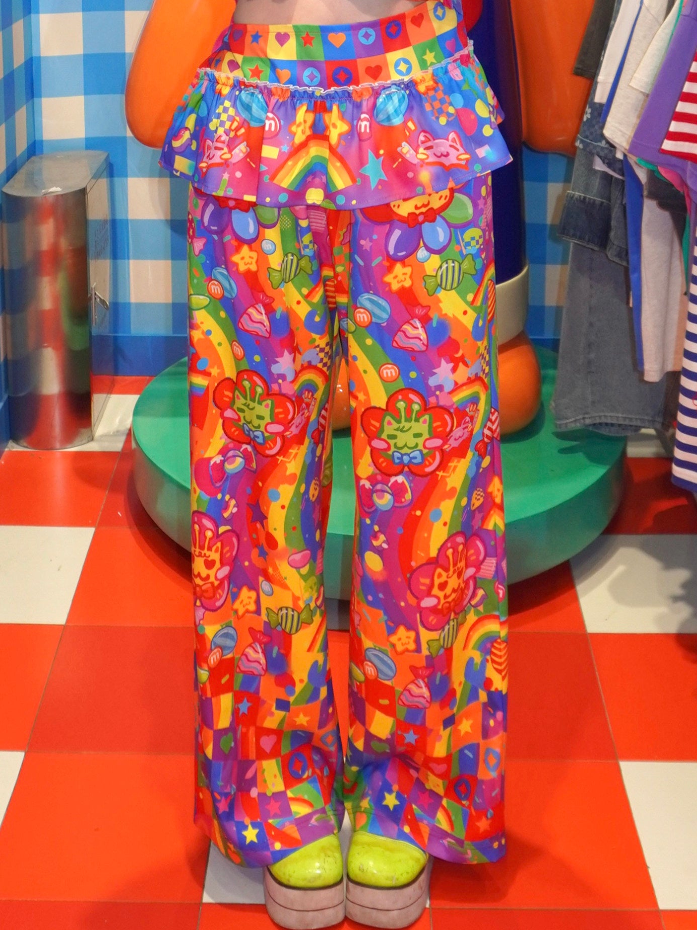 Dream Bubble - Rainbow Cat Decora Kei Layered Pants pants Dream Bubble Pants Only