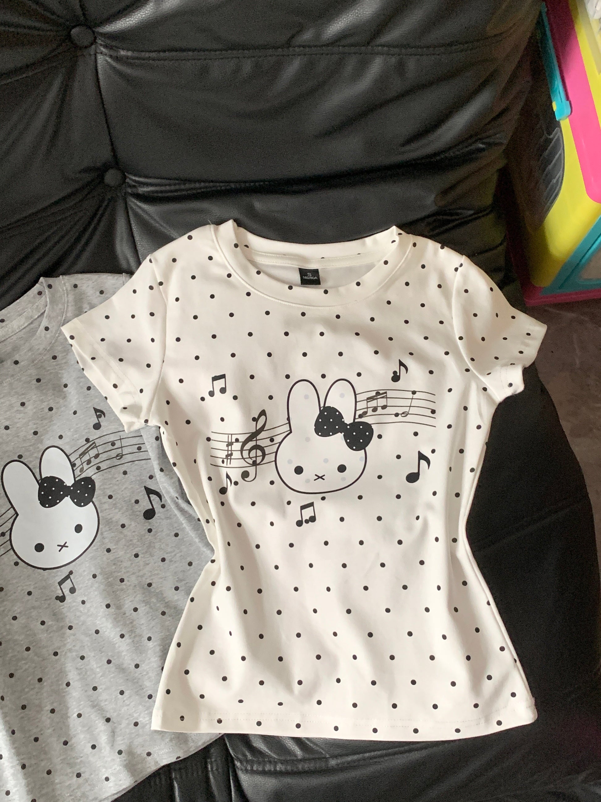 Blurred Bear - Cartoon Bunny Print T-Shirt tshirt Blurred Bear White S