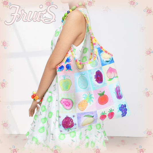 FRUITS - Hand-Painted Fruit Tote Bag bag Fruits