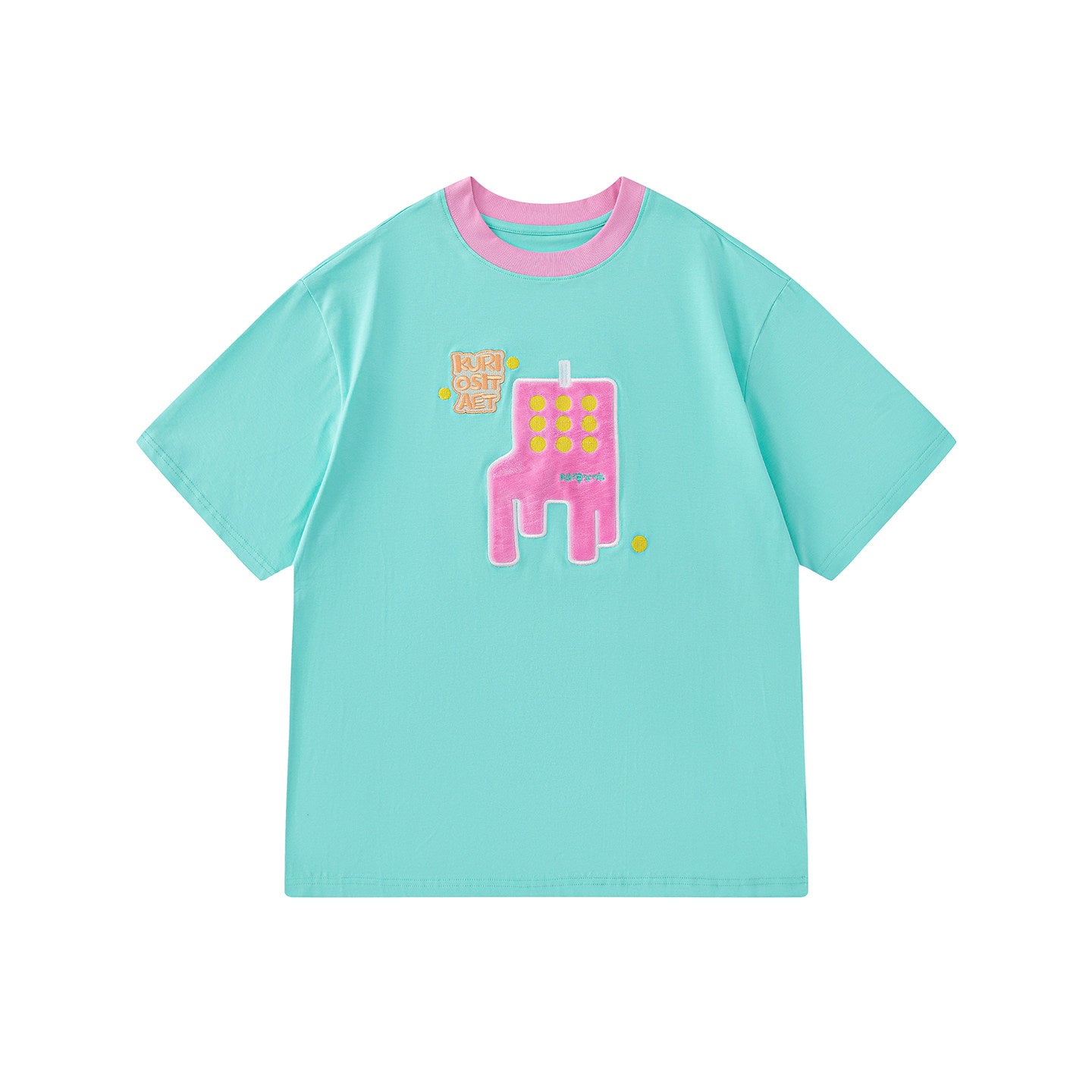 KURIOSITAET - Green Embroidered Graphic Tee tee KURIOSITAET XS