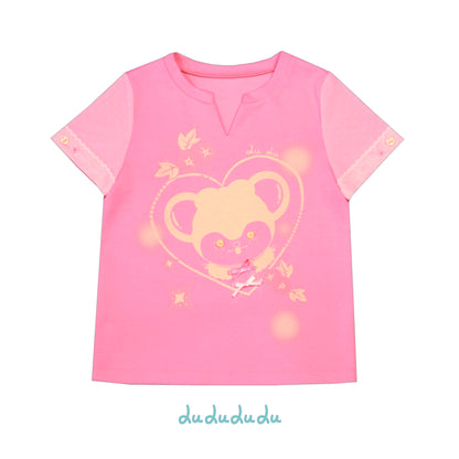 Lulululu - Pink Mouse Print Tee shirt LULULULU S