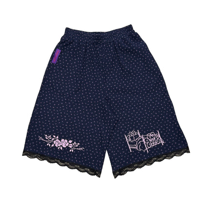 Bunnybunnygun - Floral Waffle Knit Shorts shorts bunnybunnygun