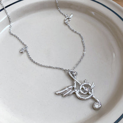 Kiwi Store - Y2K Angel Note Necklace accessory kiwi store Angel Wings