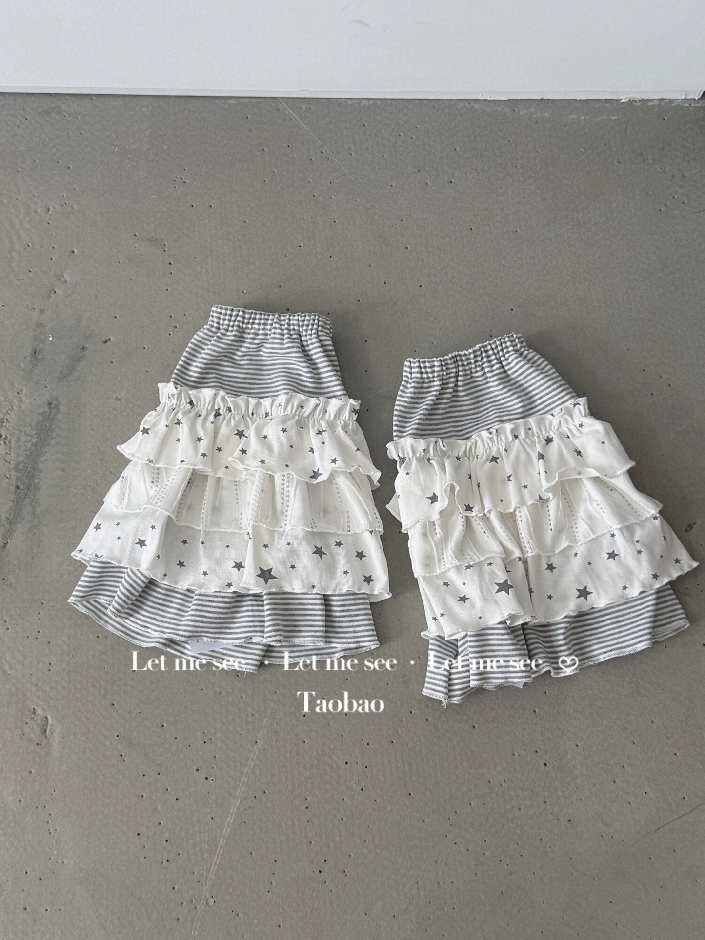 LET ME SEE - Star Stripe Pleated Leg Warmers leg warmmers let me see Leg Warmers - 1 Pair