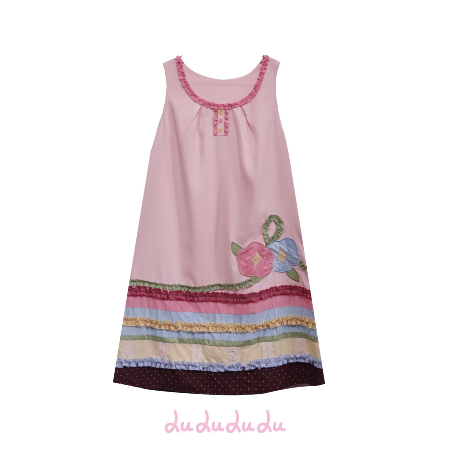 LULULULU - Morning Glory Embroidered Pinafore Dress dress LULULULU S