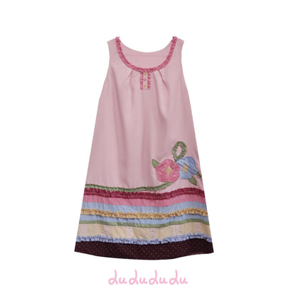 LULULULU - Morning Glory Embroidered Pinafore Dress dress LULULULU S