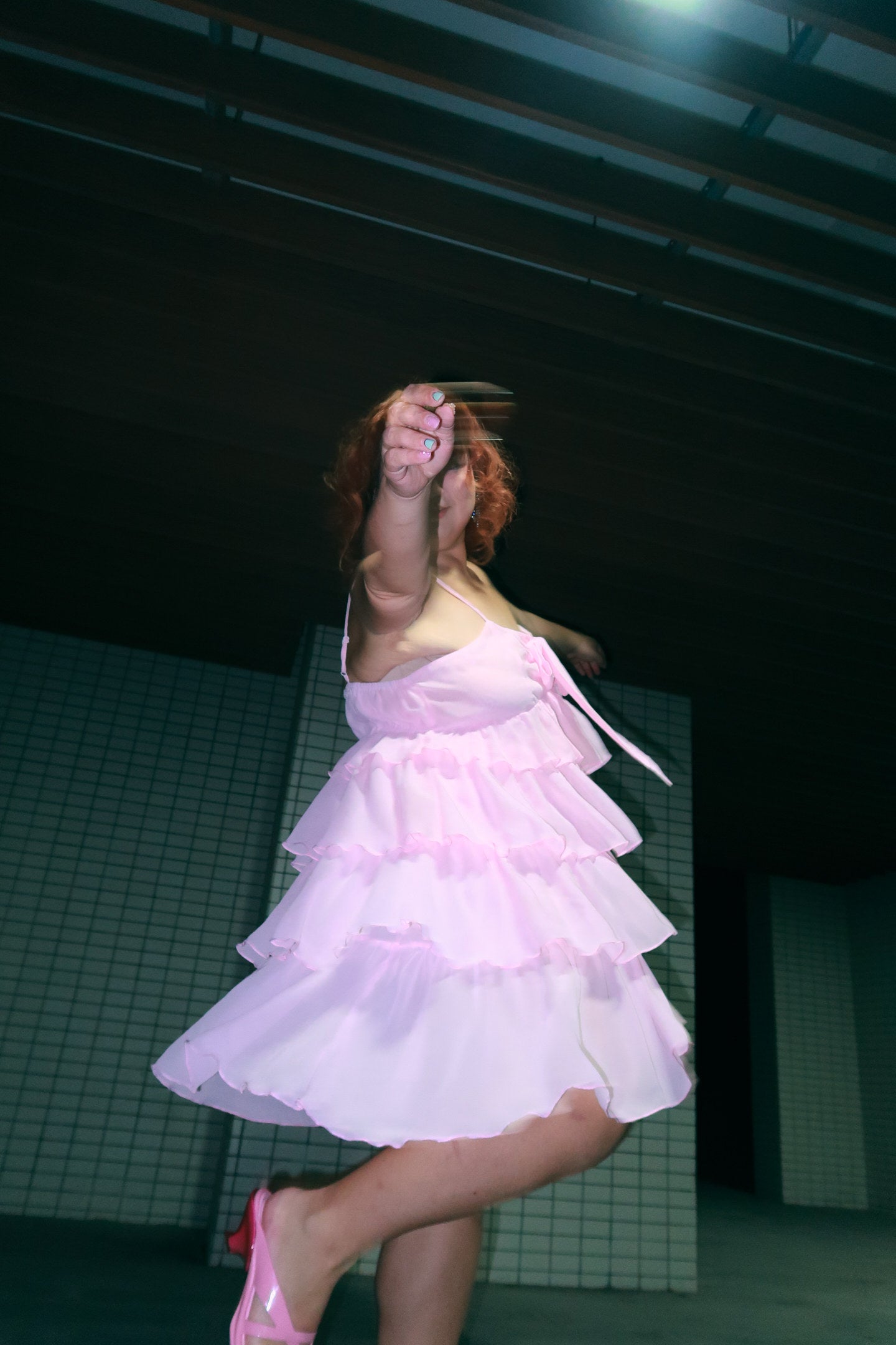 Hot Nipples Club - Pink Chiffon Cake Dress dress Hot Nipples Club