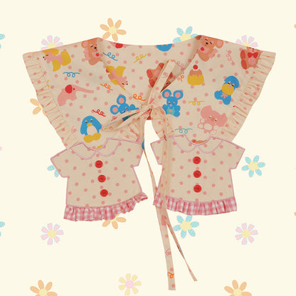 NIKKOU 小衣服花边假领子三款 百搭可爱 collar Nikkou home Animals with Dots