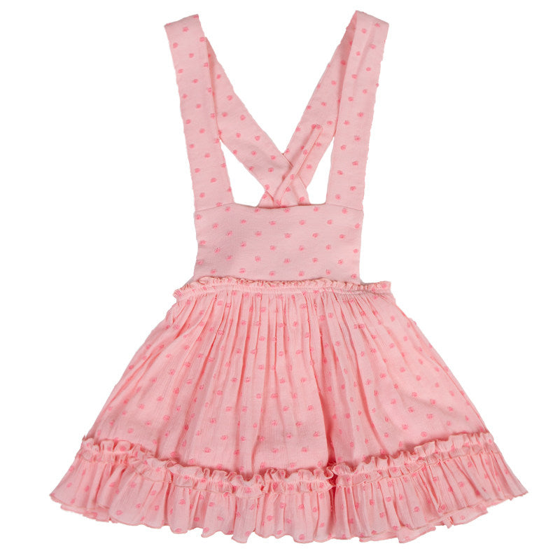 DADANAKO - Pink Polka Dot Pinafore Dress dress DADANAKO S