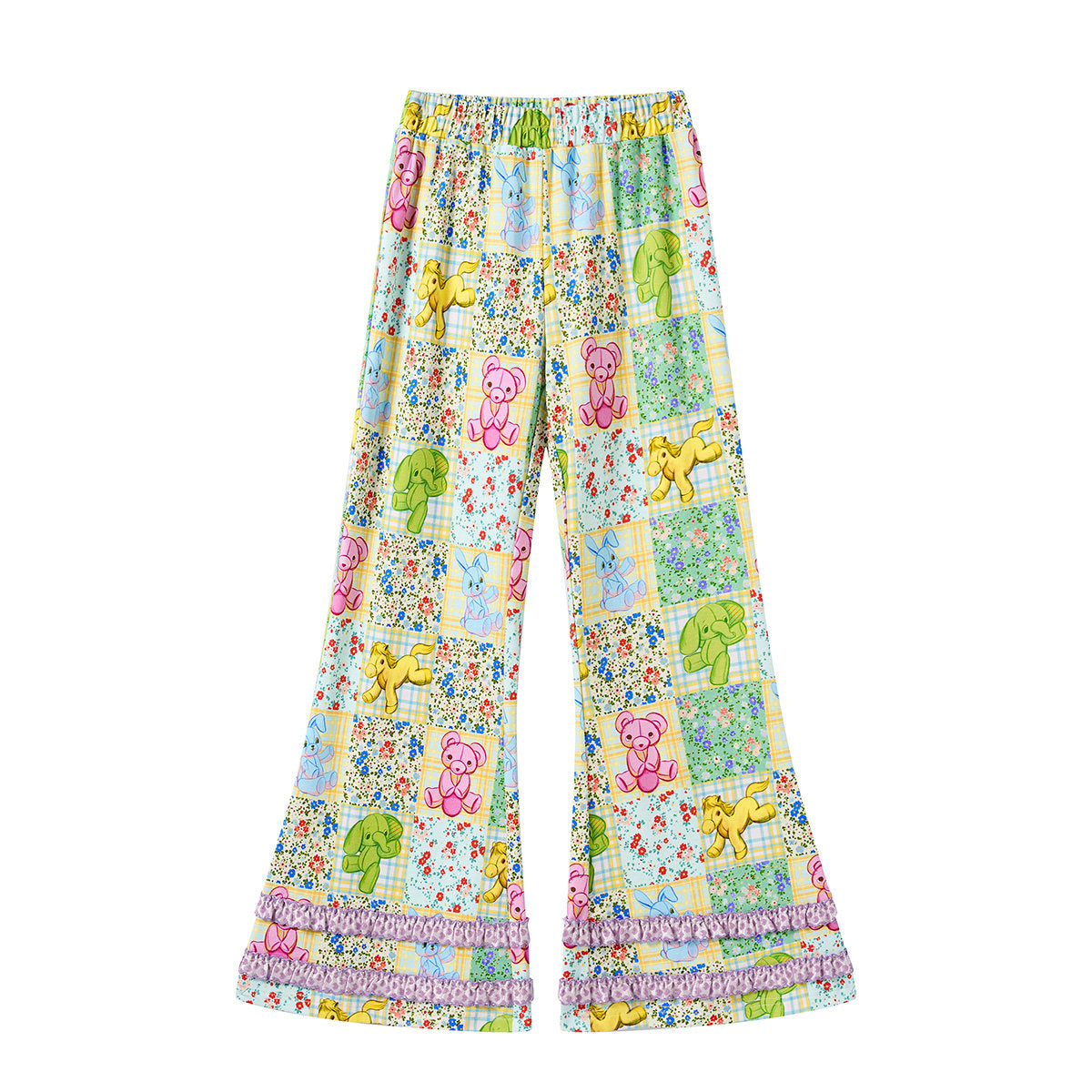 tntntutu - Floral Animal Flare Pants pants tntntutu S