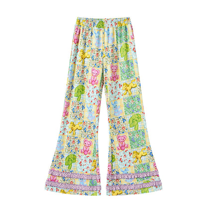 tntntutu - Floral Animal Flare Pants pants tntntutu S