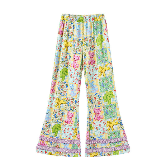 tntntutu - Floral Animal Flare Pants pants tntntutu S