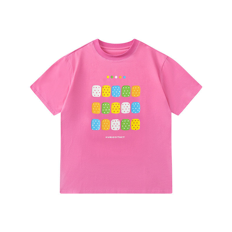 KURIOSITAET - Pink Polka Dot Graphic T-Shirt