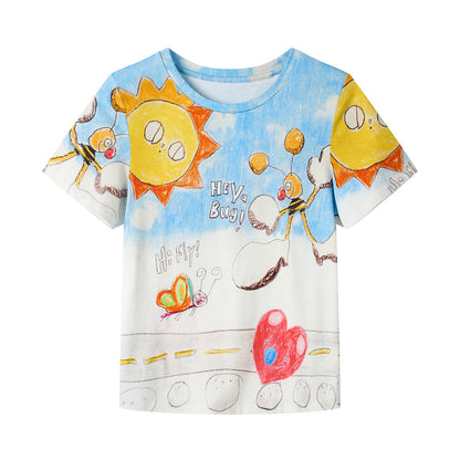 tntntutu - Hand Drawn Graphic Tee | Colorful Harajuku Dopamine Streetwear T-Shirt tshirt tntntutu S