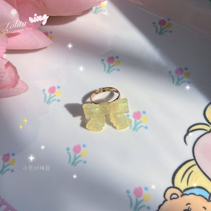 Bear Doll - Sweet Dessert Bow Ring ring Bear Doll Yellow Bow