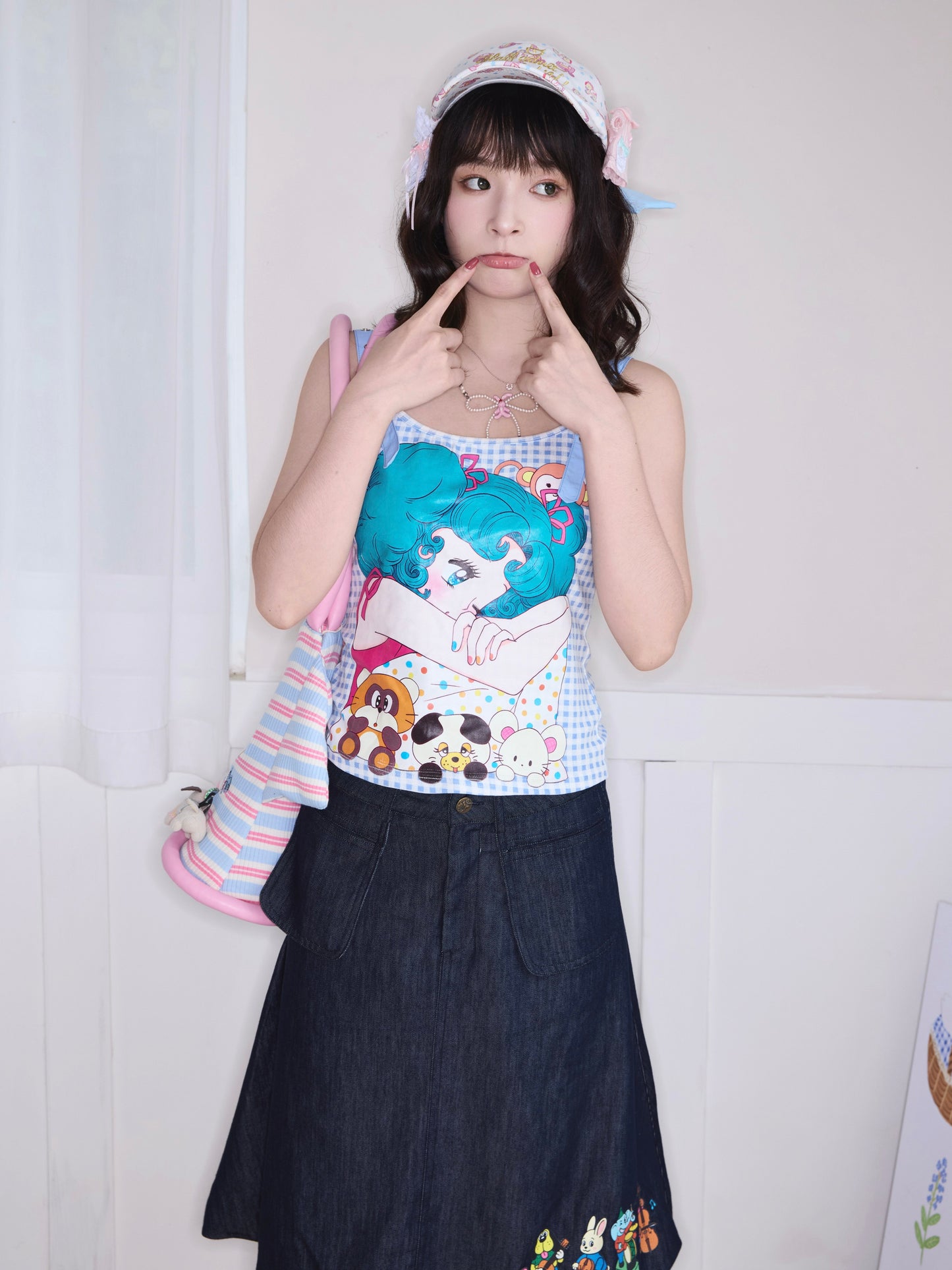 Robootoo - Cute Artist Print Tee & Slim Cami camisole Robootoo Camisole S
