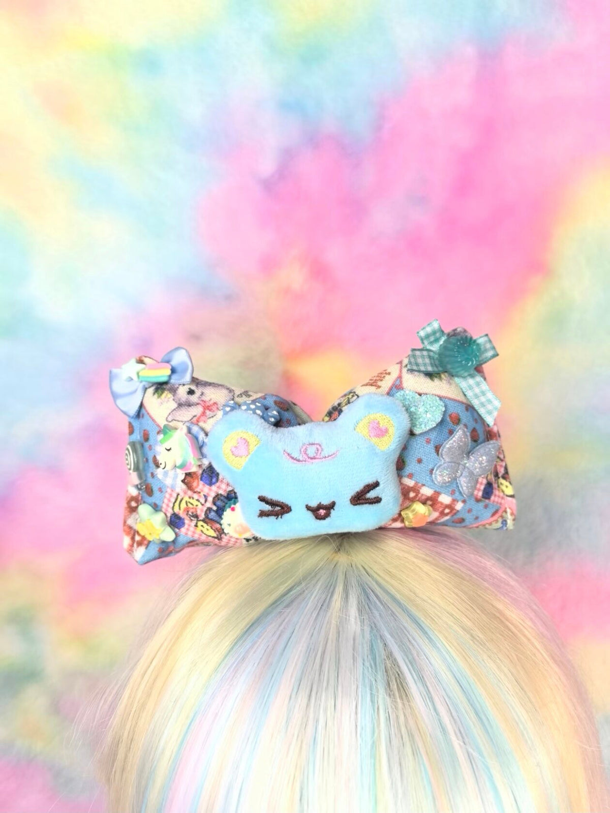 Luckywishstar - Colorful Padded Bow Hair Clip hair clip Luckywishstar 2