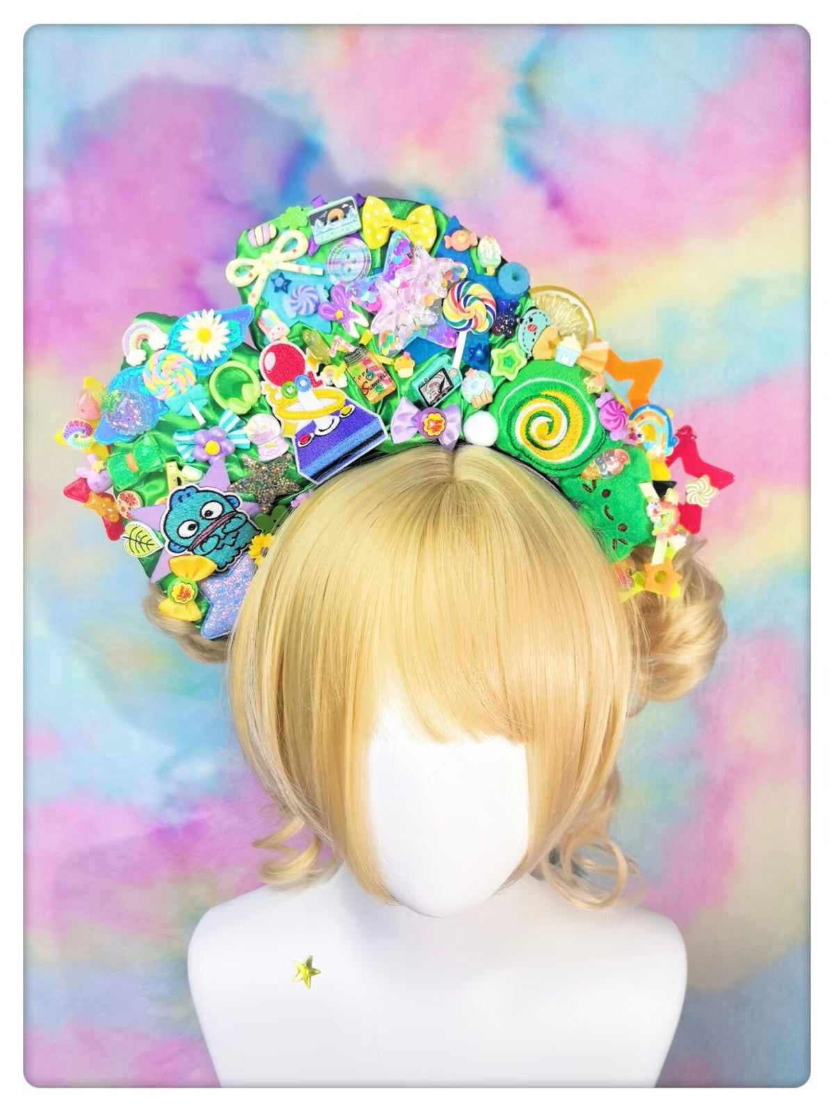 Luckywishstar - Colorful Maximalist Decora Bow Headband hairband Luckywishstar 2