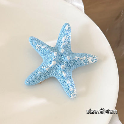 Starfish Resin Hair Clip hair clip none Blue Fishstar - 1pc Only