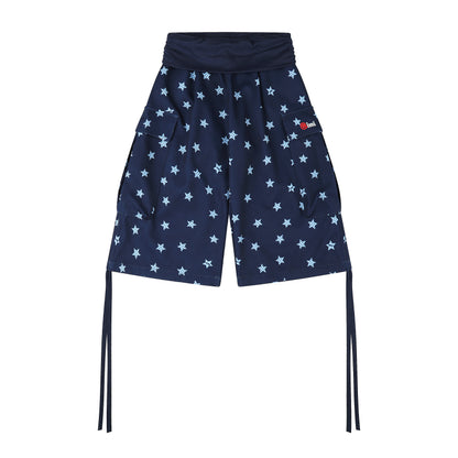 Languid Park - Star Cargo Drawstring Shorts shorts Languid Park Navy S