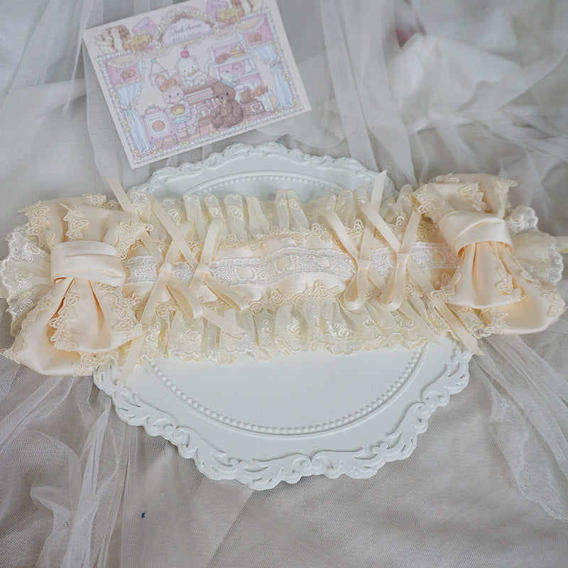 Maojiang - Lace Bow Ruffle Headband