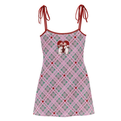 Cigaberry - Red Blue Plaid Cami Dress dress Cigaberry Purple S