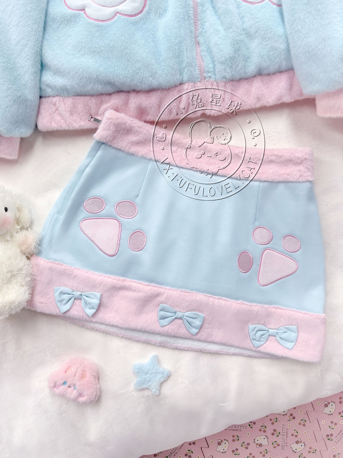 Bunny Planet - Mouse Plush Winter Set set bunnyplanet Skirt S