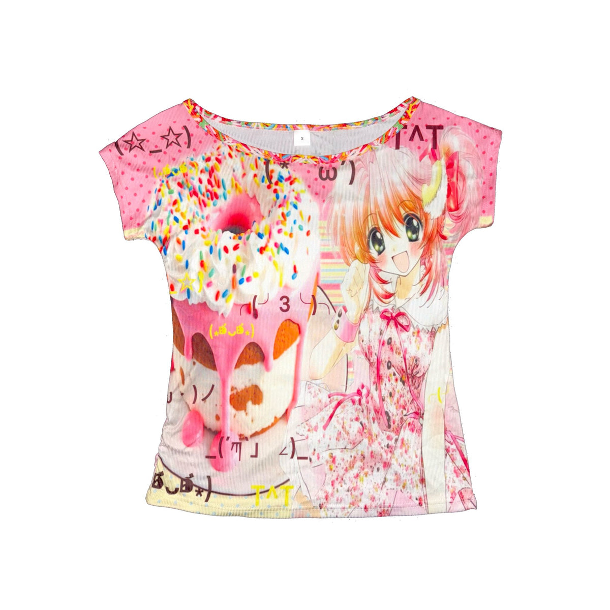 ki00bi00 - Kawaii Donut Emoji Off Shoulder Top shirt ki00bi00