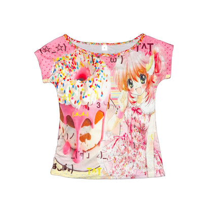 ki00bi00 - Kawaii Donut Emoji Off Shoulder Top shirt ki00bi00
