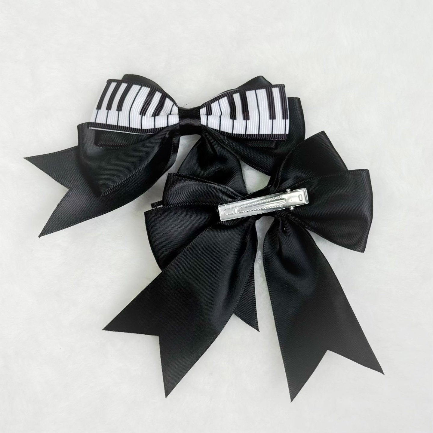 Piano Key Bow Hair Clips | Gothic Lolita Harajuku Hair Accessories hair clip really cute