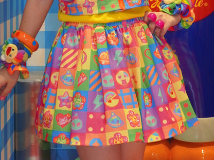 Dream Bubble - Rainbow Plaid Decora Kei Vest Skirt Set set Dream Bubble Skirt Only