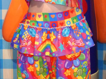 Dream Bubble - Rainbow Cat Decora Kei Layered Pants pants Dream Bubble Decorative Skirt