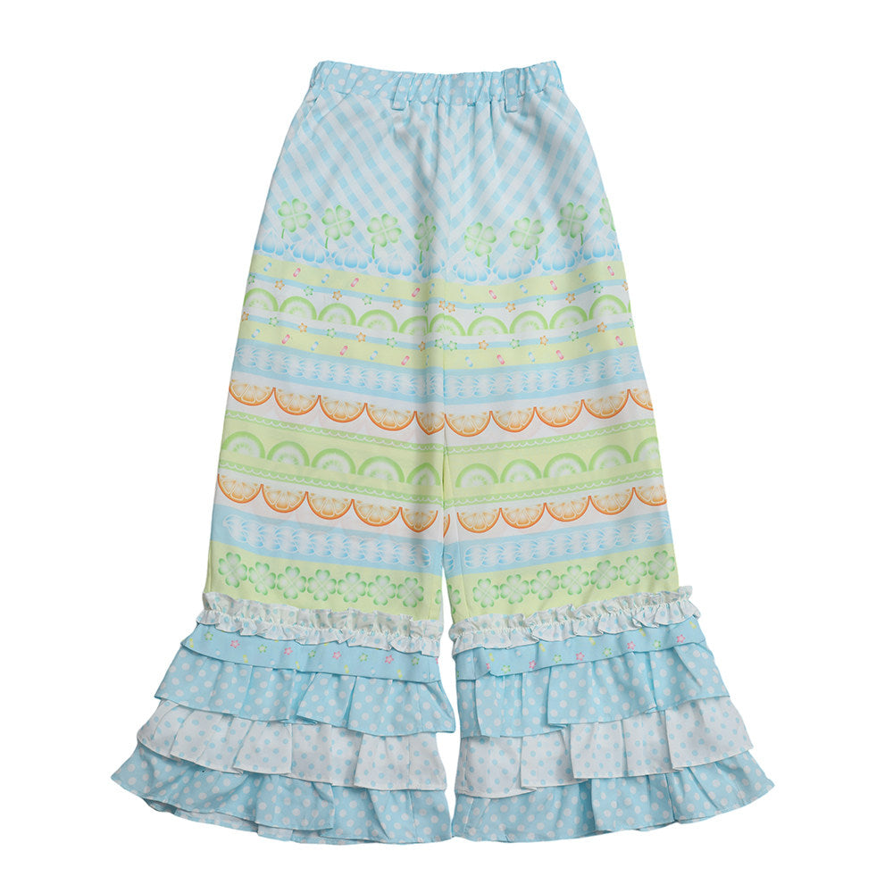 frufru - Fruit Plaid Patchwork Pants | Kawaii Harajuku Summer Fashion pants frufru Green S
