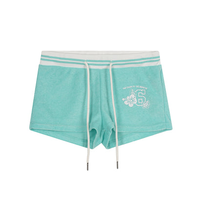 Languid Park - Vintage Letter Drawstring Shorts shorts Languid Park Mint Green S