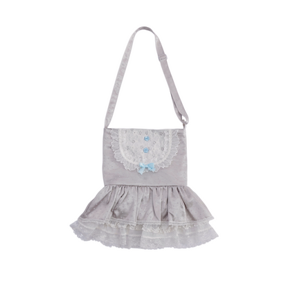SemenCoicis - Ruffle Double Layer Skirt Bag bag SemenCoicis Silver