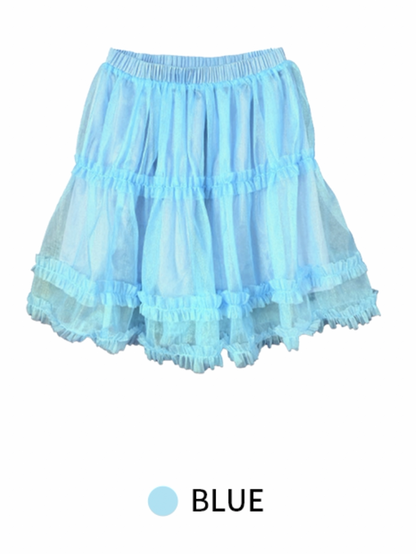 loveplayshop - Glitter Tulle Skirt with Lining skirt loveplay Blue