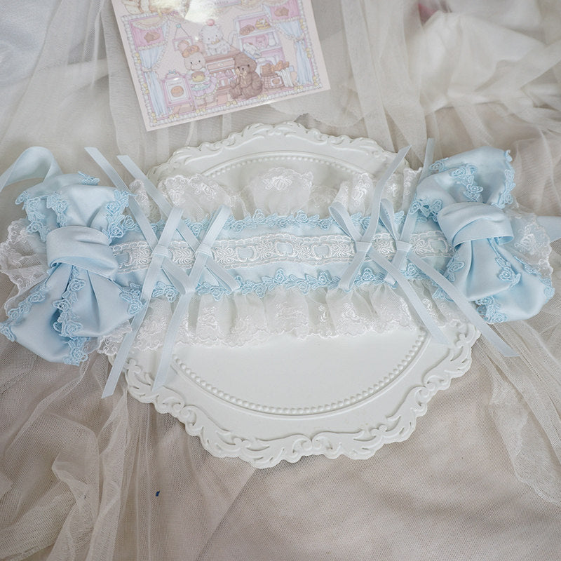 Maojiang - Lace Bow Ruffle Headband