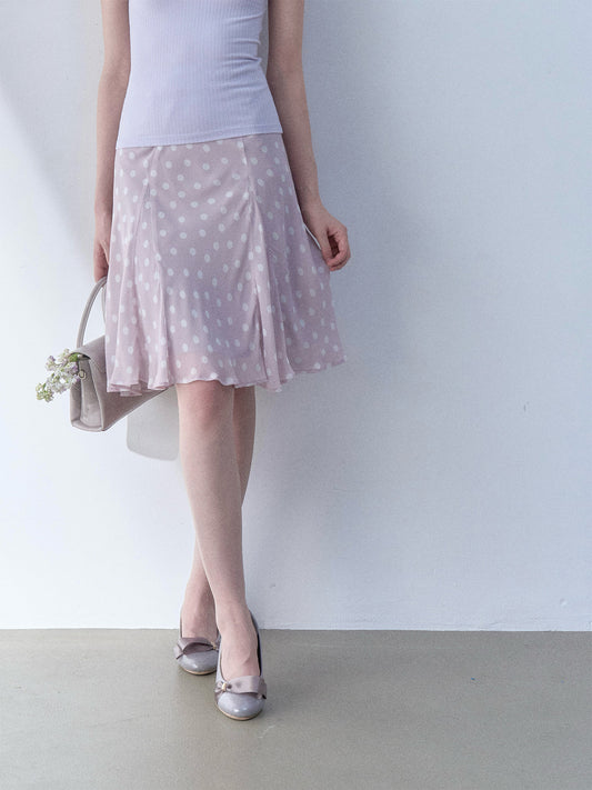 SOS SEAMSTRESS - Plaid Polka Mermaid Skirt skirt SOS SEAMSTRESS Pink Purple S