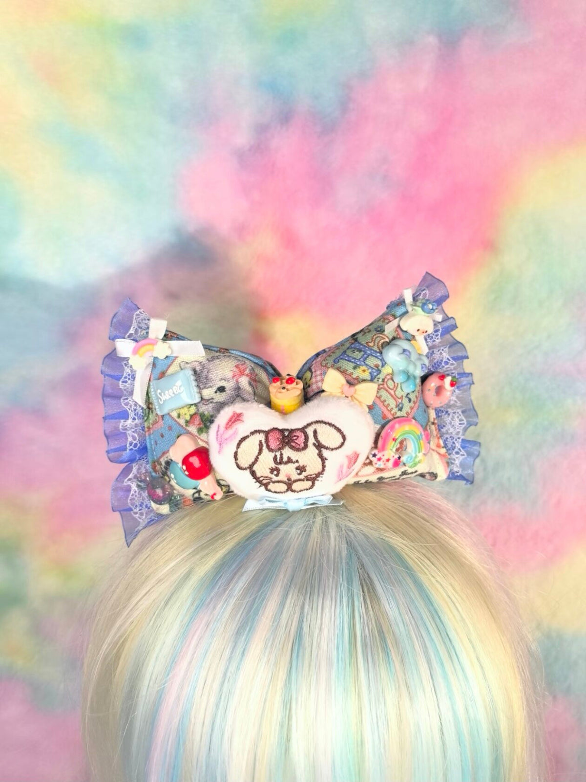 Luckywishstar - Colorful Padded Bow Hair Clip hair clip Luckywishstar 3