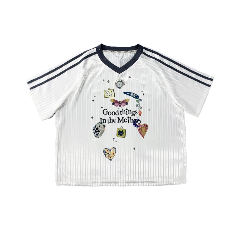 Meihao Store - Blokette Graphic Jersey Top tshirt meihao store Short Sleeve S