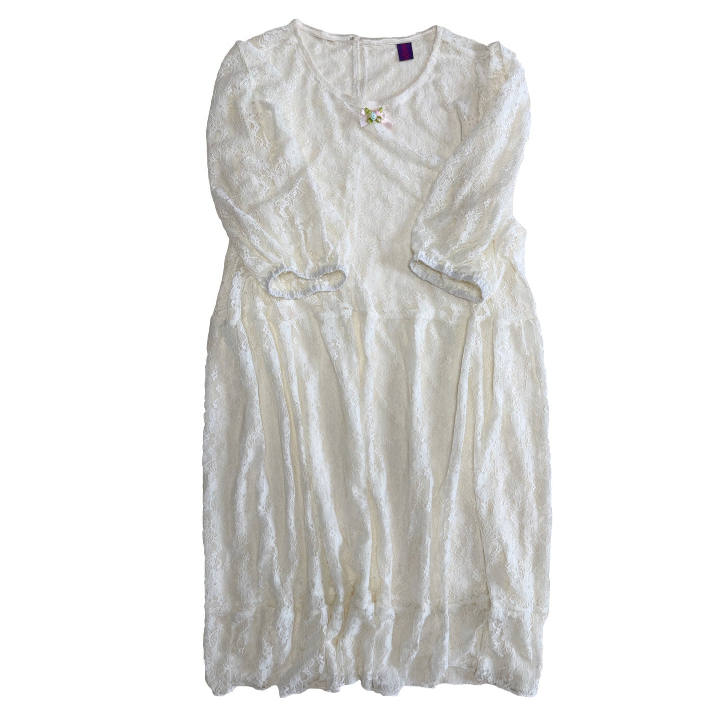 Bunnybunnygun - Multi Color Lace Overlay Dress dress bunnybunnygun White