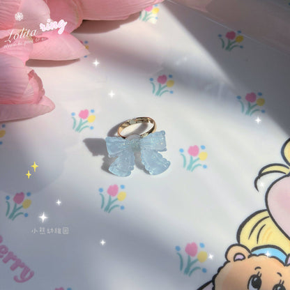 Bear Doll - Sweet Dessert Bow Ring ring Bear Doll Blue Bow