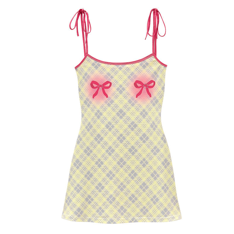 Cigaberry - Red Blue Plaid Cami Dress dress Cigaberry Yellow S