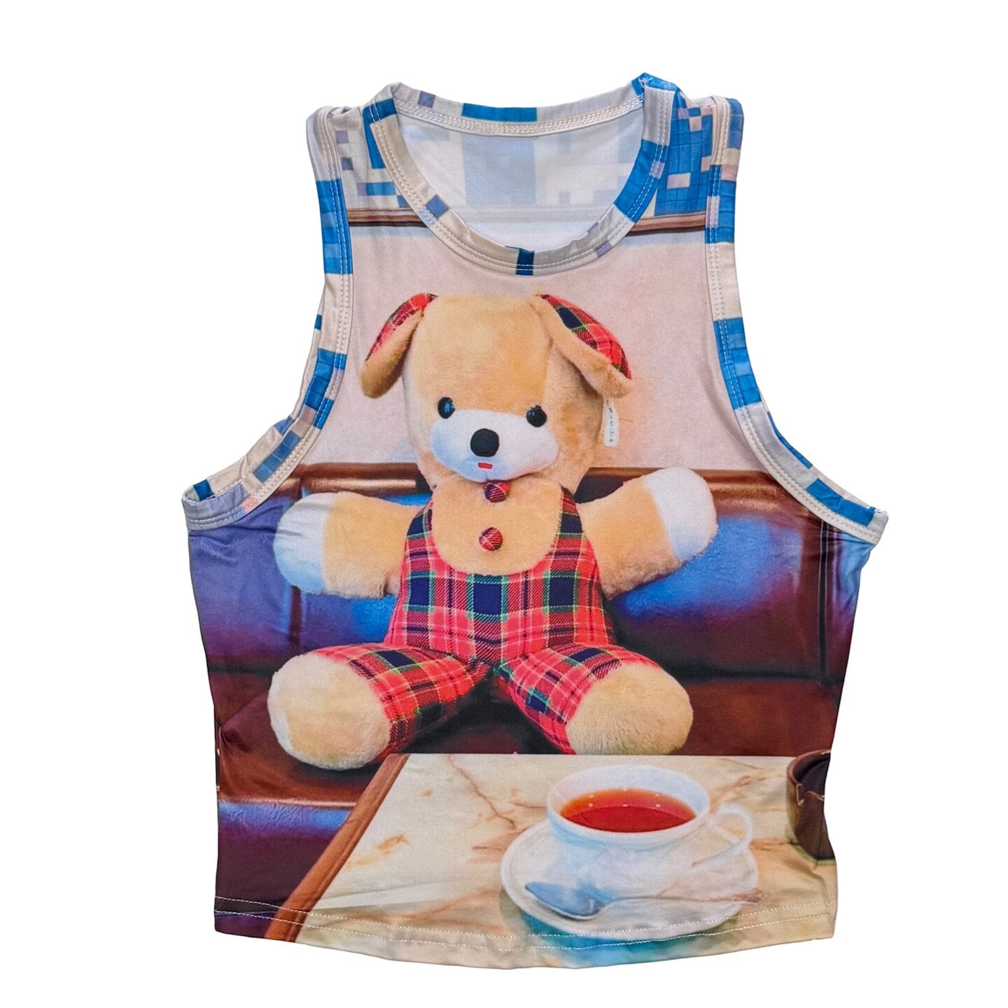 bunnybunnygun - Y2K Stretch Tank Top camisole bunnybunnygun Toy Bear Café