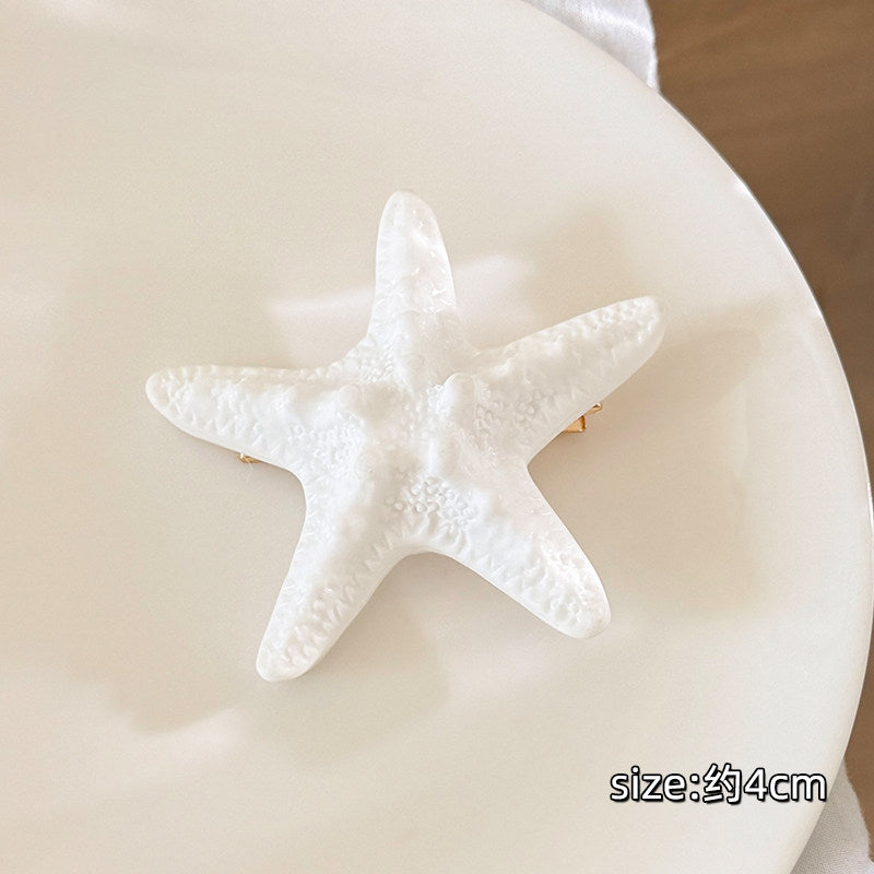 Starfish Resin Hair Clip hair clip none White Fishstar - 1pc Only