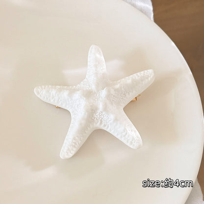 Starfish Resin Hair Clip hair clip none White Fishstar - 1pc Only