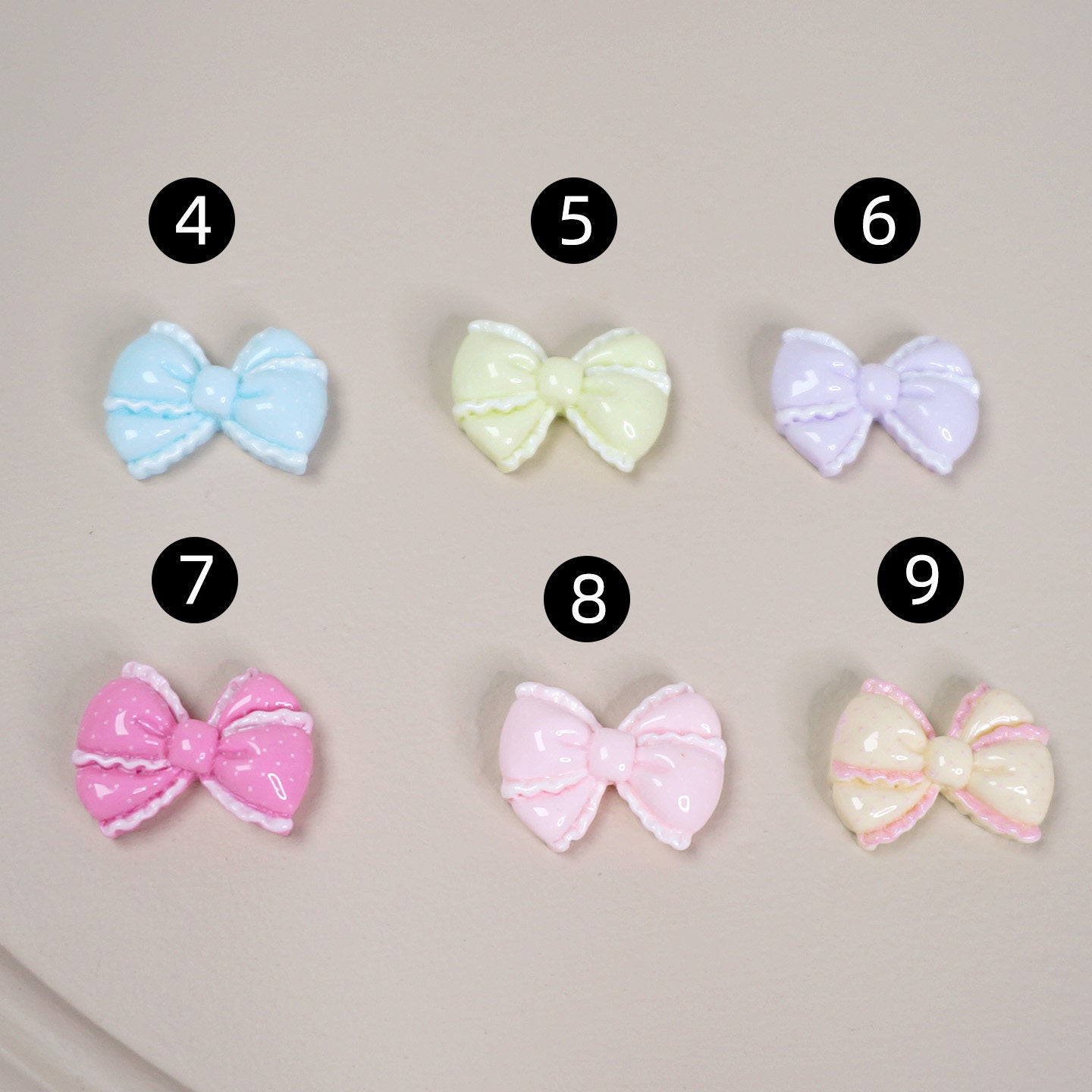 Maojiang - Candy Bow Ring Set 10PCS