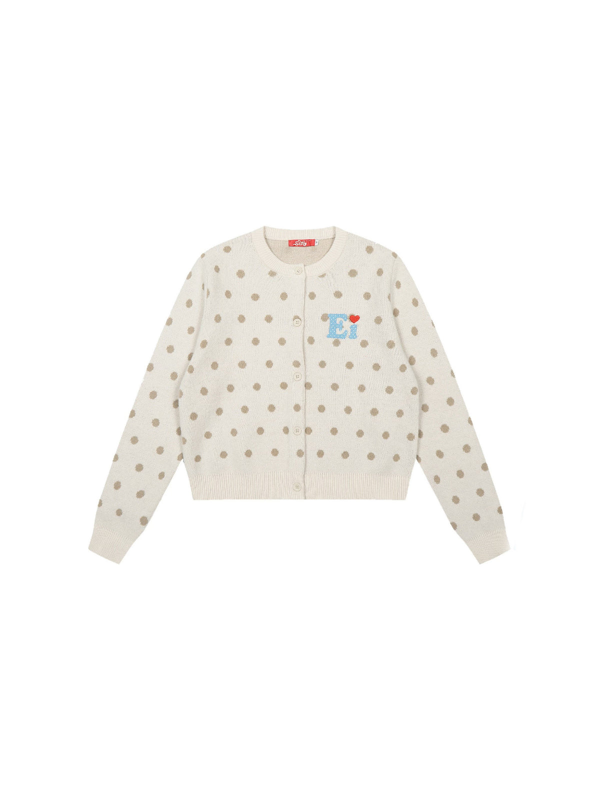 Kawaii Polka Dot Knit Cardigan Sweater cardigan Languid Park Apricot S