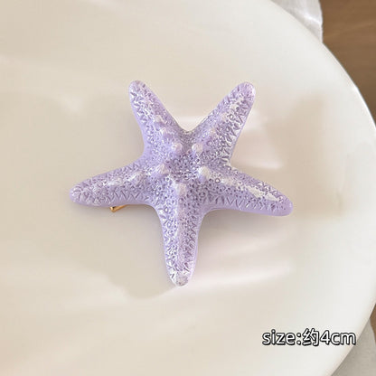 Starfish Resin Hair Clip hair clip none Purple Fishstar - 1pc Only